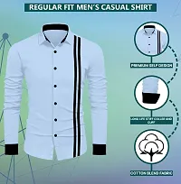 Stylish Cotton Blend Long Sleeves Shirt For Men-thumb1