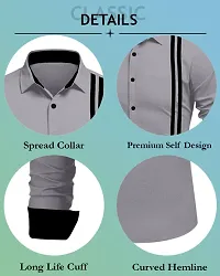 Stylish Cotton Blend Long Sleeves Shirt For Men-thumb1