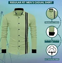 Stylish Cotton Blend Long Sleeves Shirt For Men-thumb1