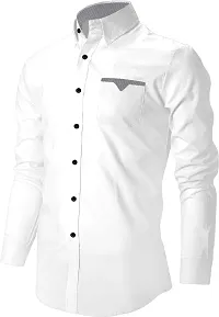 Stylish Cotton Blend Long Sleeves Shirt For Men-thumb3