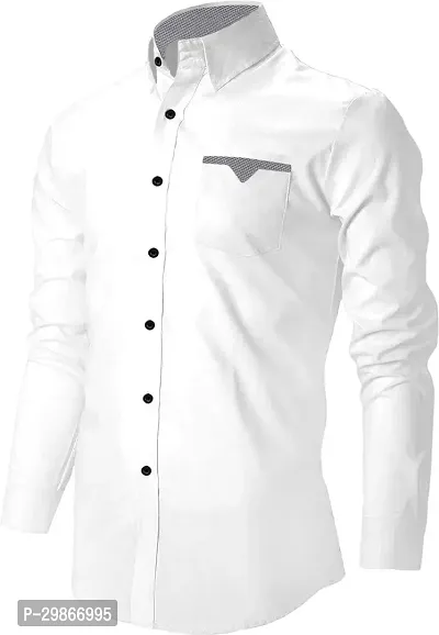 Stylish Cotton Blend Long Sleeves Shirt For Men-thumb5