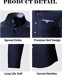 Stylish Cotton Blend Long Sleeves Shirt For Men-thumb3