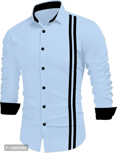 Stylish Cotton Blend Long Sleeves Shirt For Men-thumb4