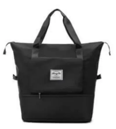Urbanpace Foldable Travel Duffel Bag Lightweight Waterproof Shoulder Handbag Storage for Luggage Travel Luggage Carry on Clothes Storage Duffle Bag Picnic Bag Gym Bag Swimming Bag(Black)