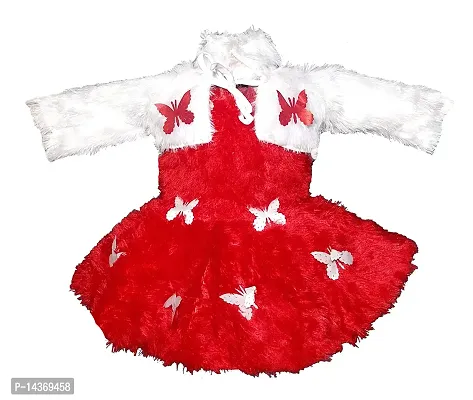 RG Collection Girls Party(Festive) Dress Jacket (1-2 Years, Red)