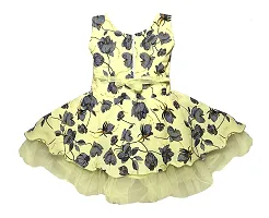 GR Fashion Baby Girls Party Dress with Hat (Lemon, 9-12 Months)-thumb1