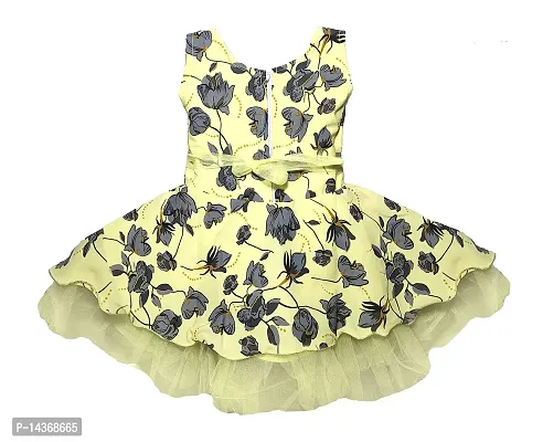 GR Fashion Baby Girls Party Dress with Hat (Lemon, 9-12 Months)-thumb2