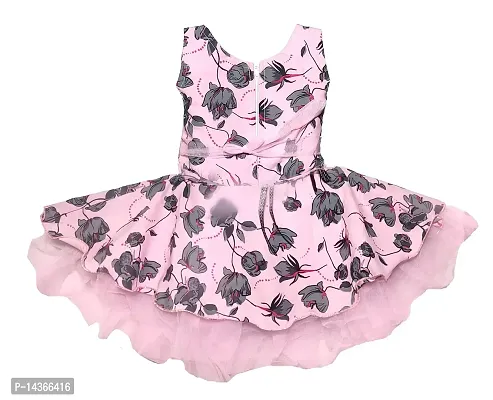 GR Fashion Baby Girls Party Dress with Hat (Pink, 3-6 Months)-thumb2