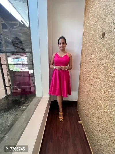 Hot Pink one-piece Dress-thumb0