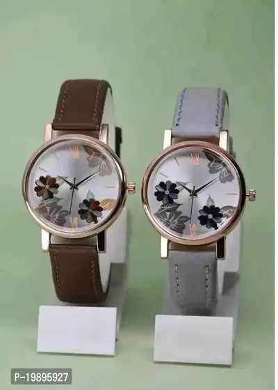 Stylish Multicoloured Metal Analog Watches For Women Pack Of 2