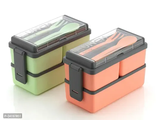 Plastic Compartment Lunch Box-thumb0