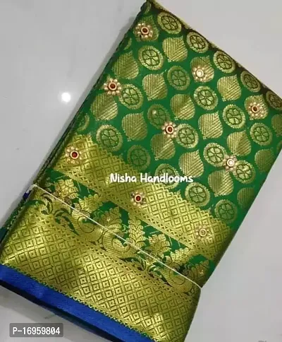 kanjeevaram silk saree with stone work