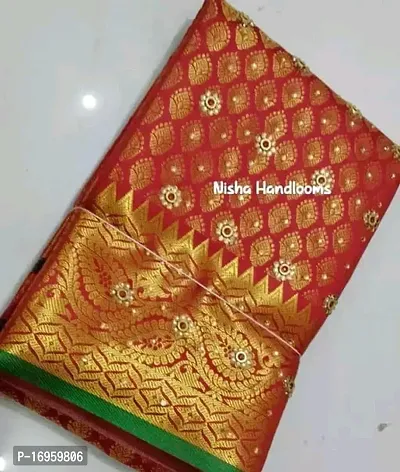 kanjeevaram silk saree with stone work-thumb0