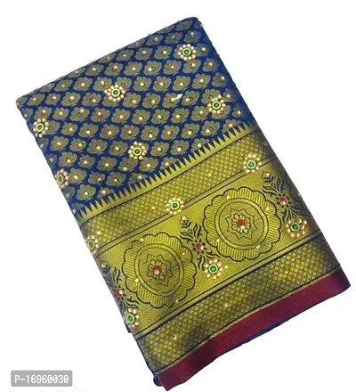 Ska Textiles Wedding Wear Kanchipuram Stone Work Art Silk Sarees, 6.3 m  (With Blouse Piece) at Rs 1500 in Taramangalam