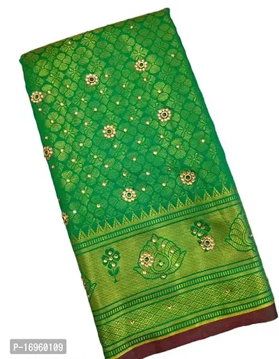 kanjeevaram silk saree with stone work-thumb0