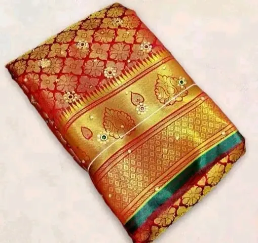 kanjeevaram silk saree with stone work