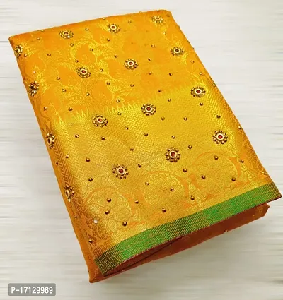 kanjeevaram silk saree with stone work