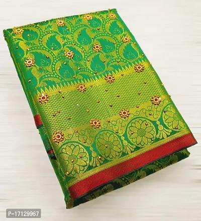 kanjeevaram silk saree with stone work