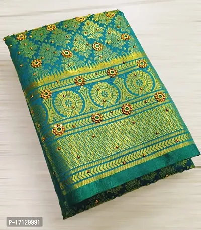 kanjeevaram silk saree with stone work