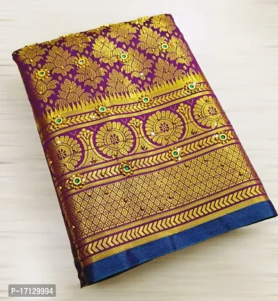 kanjeevaram silk saree with stone work-thumb0