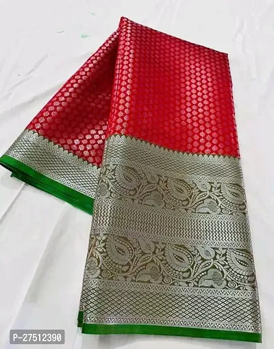 Kanjiveram Silk Banarasi Saree With Blouse Piece-thumb0