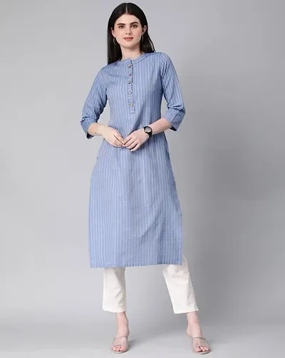 Stylish Printed Cotton Straight Kurtis