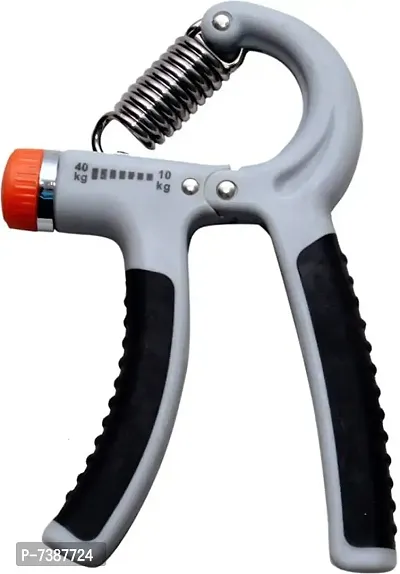 Adjustable Spring Hand Exerciser | Finger Exerciser| Hand Grip Strengthener for Men  Women  Gray Colour-thumb0
