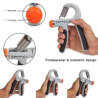 Adjustable Spring Hand Exerciser | Finger Exerciser| Hand Grip Strengthener for Men  Women  Gray Colour-thumb1