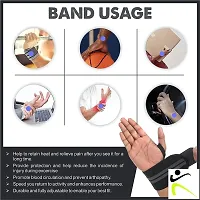 Wrist Wraps with Thumb Loop for Weightlifting, Powerlifting, Gym, and Crossfit - Wrist Support Band for Men and Women Pack of 1 Set-thumb2