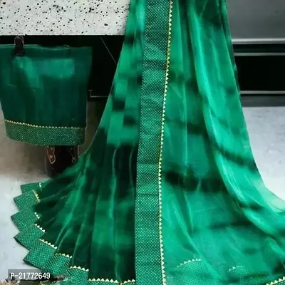 Stylish Fancy Designer Silk Blend Saree With Blouse Piece For Women