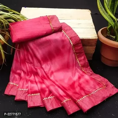 Fancy Lycra Saree with Blouse Piece for Women-thumb0