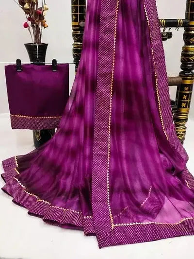Alluring Lycra Saree with Blouse piece 