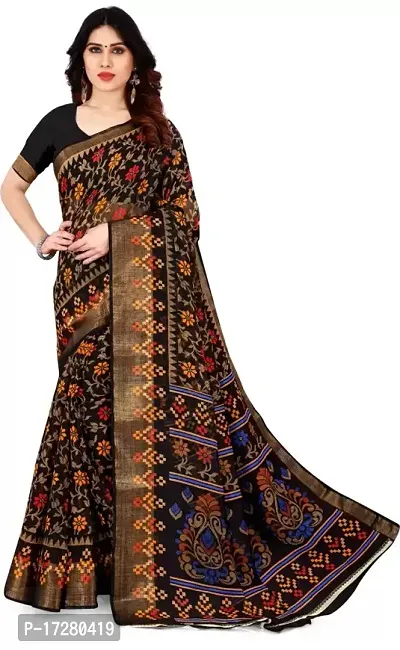 Beautiful Cotton Floral Saree with Separate Blouse Piece For Women