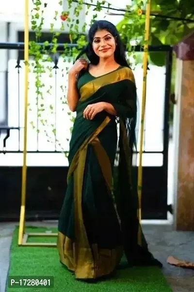 Beautiful Chiffon Embellished Saree with Running Blouse For Women-thumb0