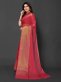 Trendy Embellished Plain Saree with Golden Zari Border-thumb3