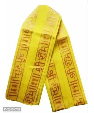 Stylish Pure Cotton Yellow Mahakal Printed Scarves For Men-thumb0