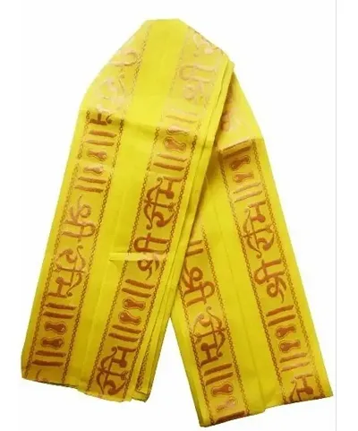 Stylish Pure Cotton Yellow Mahakal Printed Scarves For Men