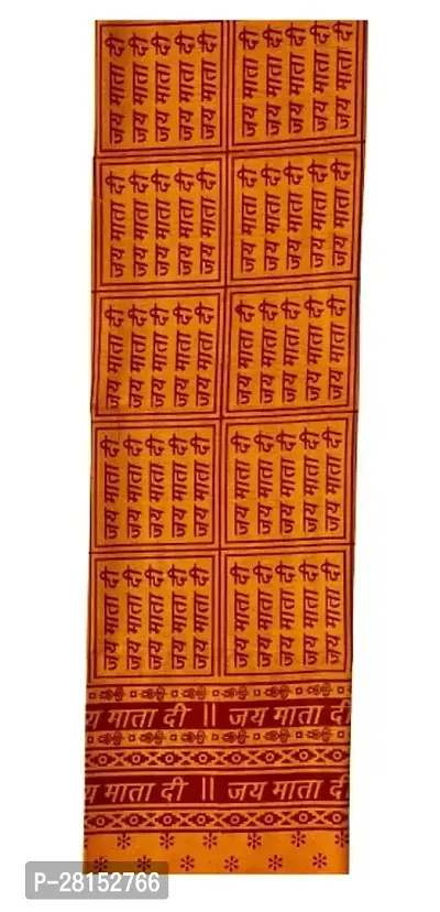 Stylish Pure Cotton Orange Printed Scarves For Men-thumb0