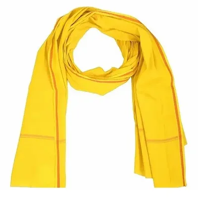 Stylish Pure Cotton Yellow Scarves For Men