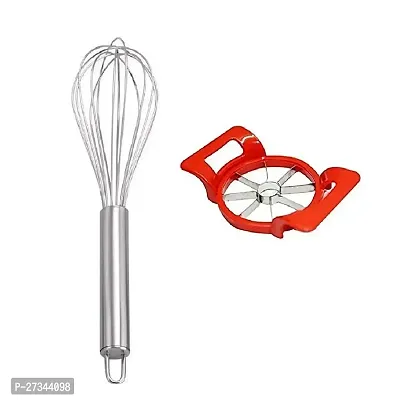 Stainless Steel Egg Beater And Apple Cutter Pack Of 2