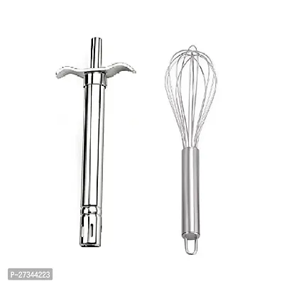 Stainless Steel Gas Lighter With Stainless Steel Egg Beater Pack Of 2