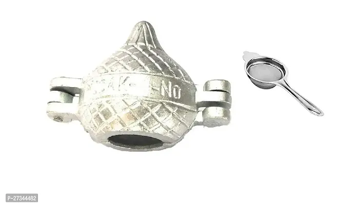 Aluminum Modak Mold Maker, Modak Machine With Steel Tea Strainer Pack Of 2-thumb0