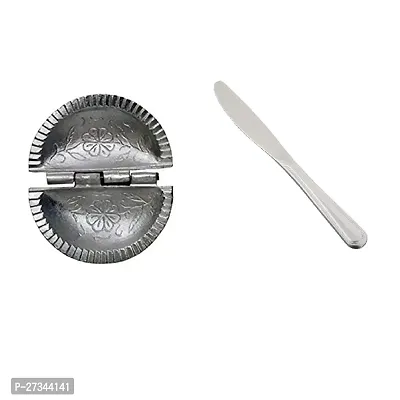 Aluminum Gujiya Mold Sanchaand Stainless Steel Dinner Butter Knives With Pearled Edge Pack Of 2-thumb0