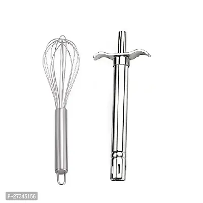 Stainless Steel Egg Beater With Stainless Steel Gas Lighter Pack Of 2-thumb0