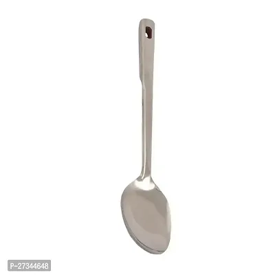 Stainless Steel Cooking Spoon, Silver Pack Of 1-thumb0