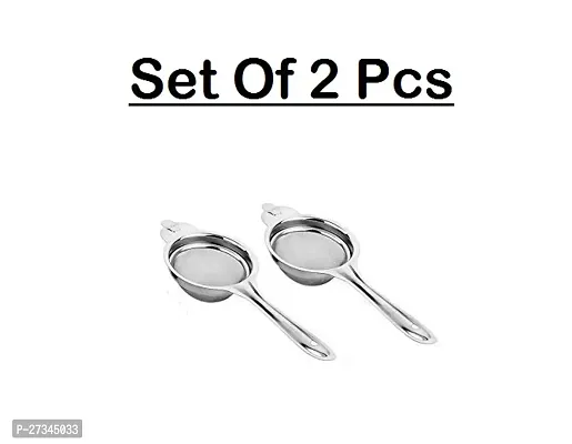 Combo Of Pack Of 2, Stainless Steel Tea Strainer Pack Of 2-thumb0