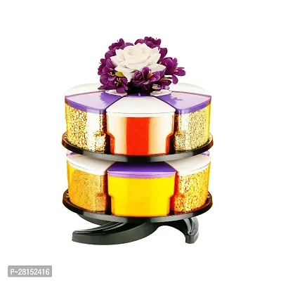 Spice Rack Set of 12 Piece 2  Layer Spice Set -Plastic (White and Purple -12 )