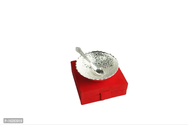 Useful Silver Coating Bowl With Spoon-thumb0