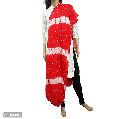 BagaHolics Women's Banjara Bandhani Silk Dupatta (DPT46, Red, Free Size)-thumb2