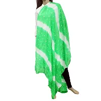 Bagholics Banjara Bandhani Silk Dupatta for Women's (Light Green)-thumb1